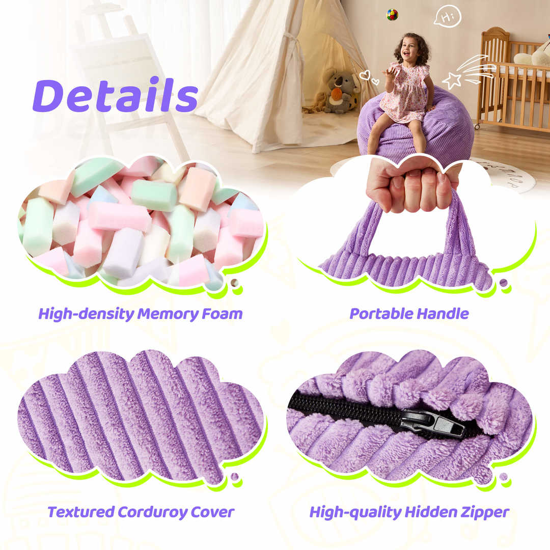 HABUTWAY® Teardrop Bean Bag Chair Children
