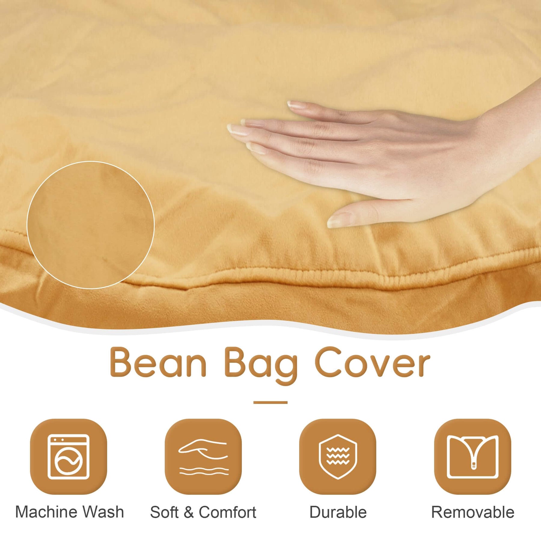HABUTWAY® Dutch Velvet Bean Bag Chair