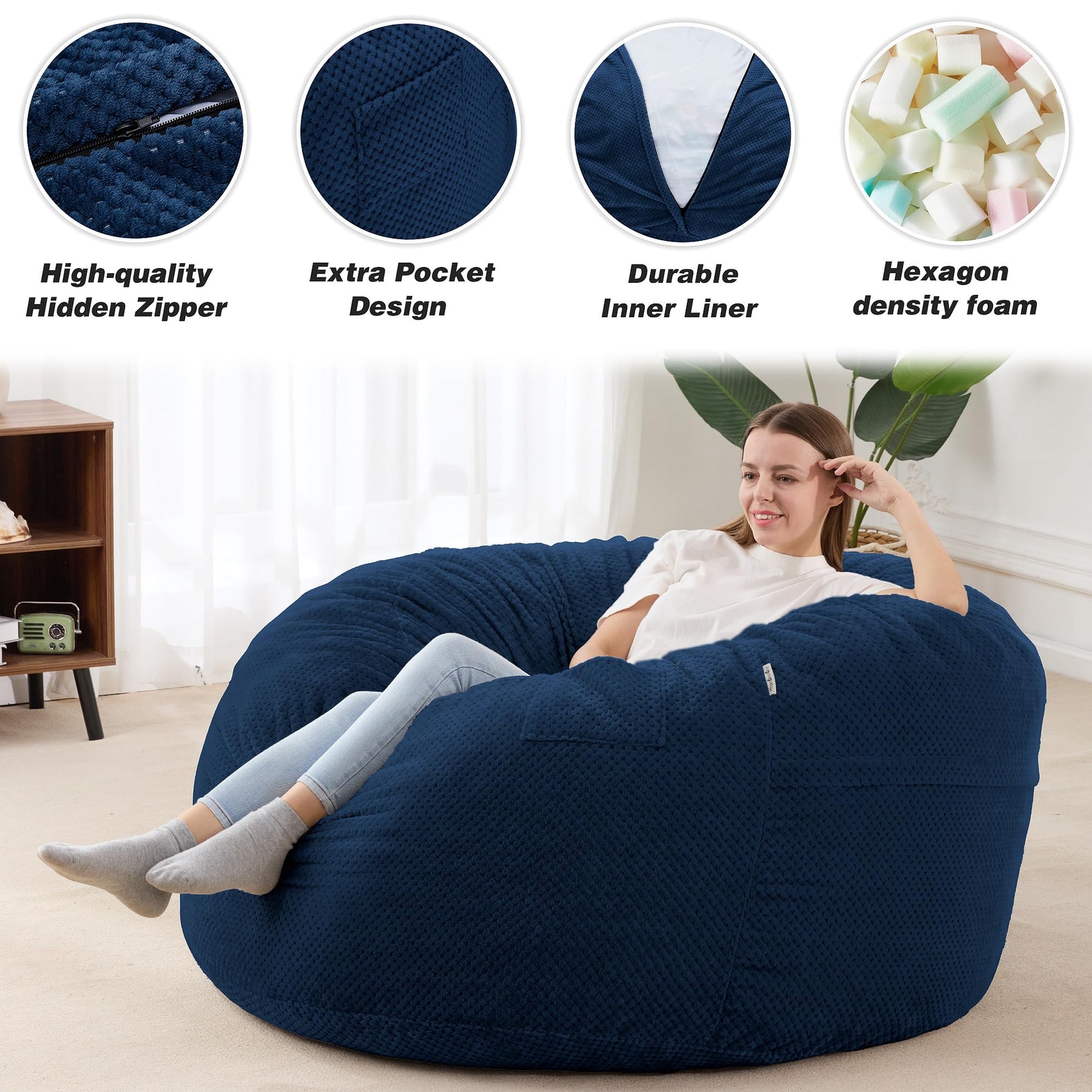 HABUTWAY® Convertible Bean Bag Chair
