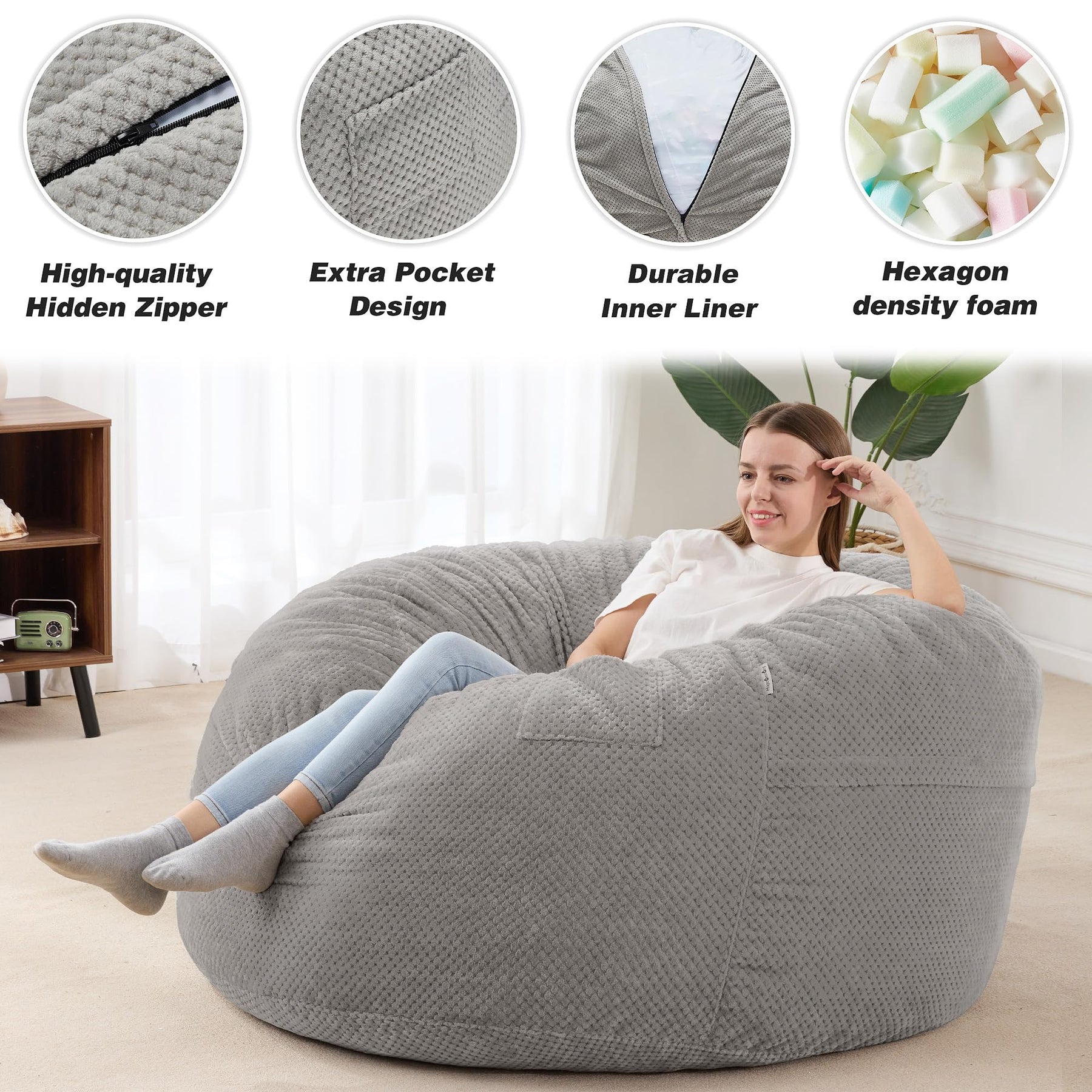 HABUTWAY® Convertible Bean Bag Chair