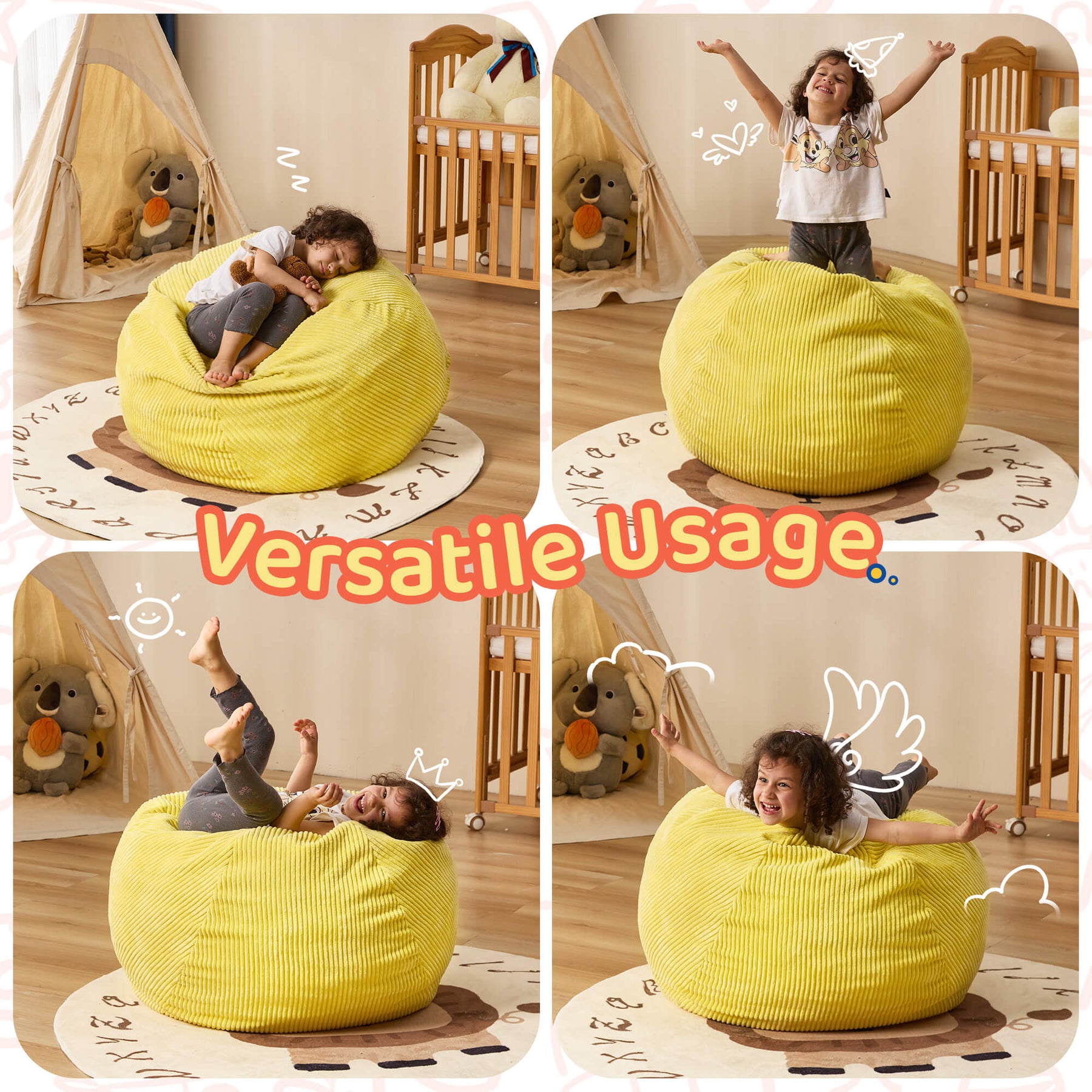 HABUTWAY® Teardrop Bean Bag Chair Children