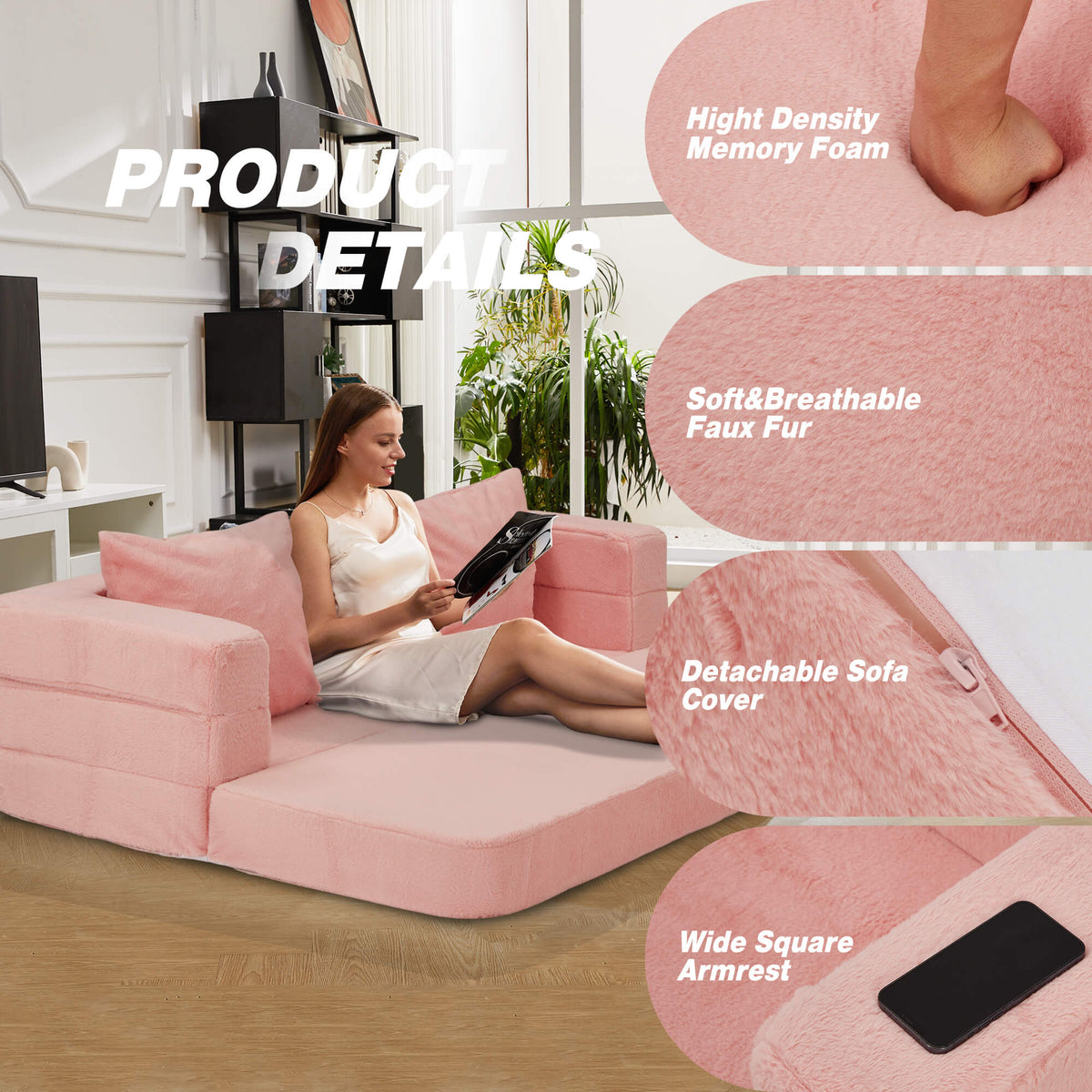 HABUTWAY® Folding Bean Bag Chair