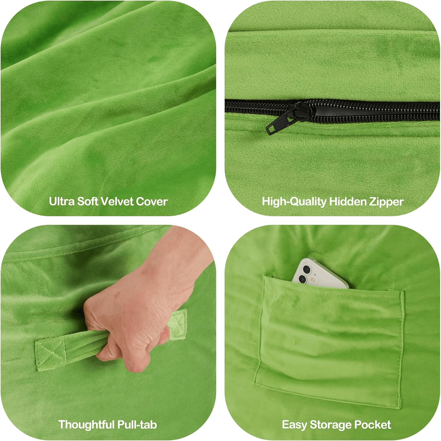 HABUTWAY® Dutch Velvet Bean Bag Chair
