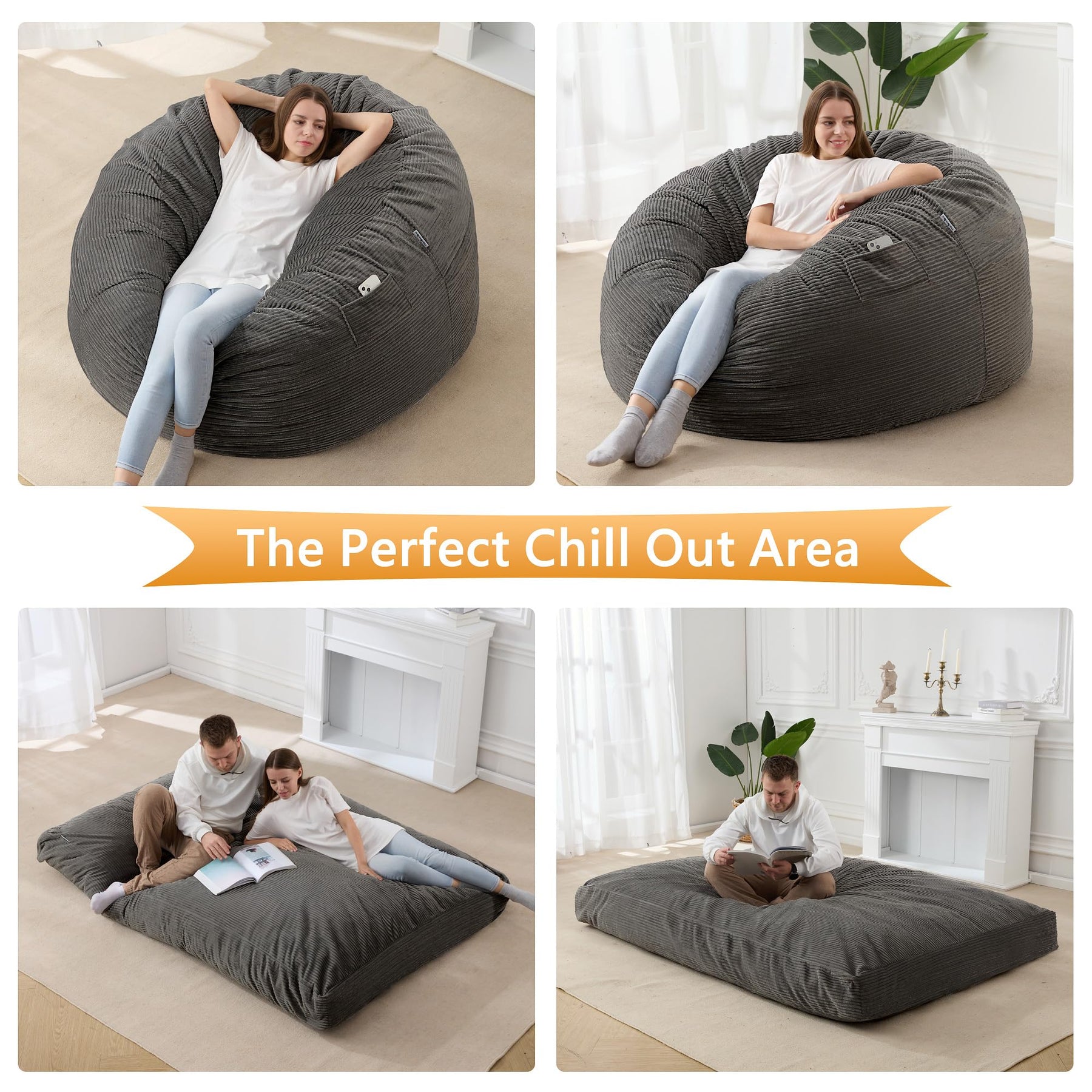 HABUTWAY® Convertible Bean Bag Chair