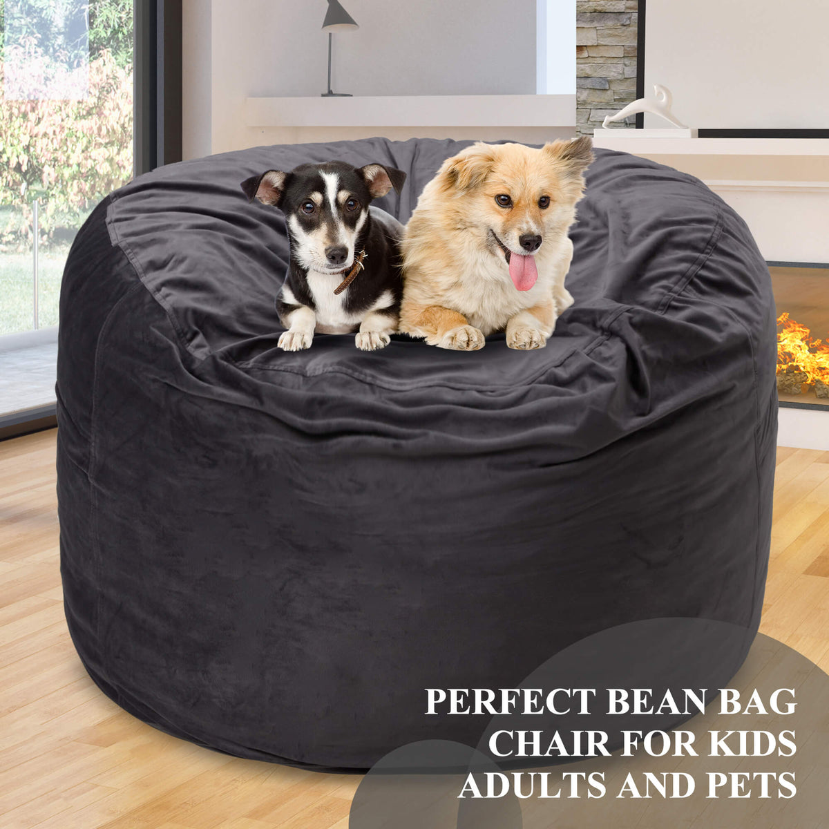 HABUTWAY® Dutch Velvet Bean Bag Chair