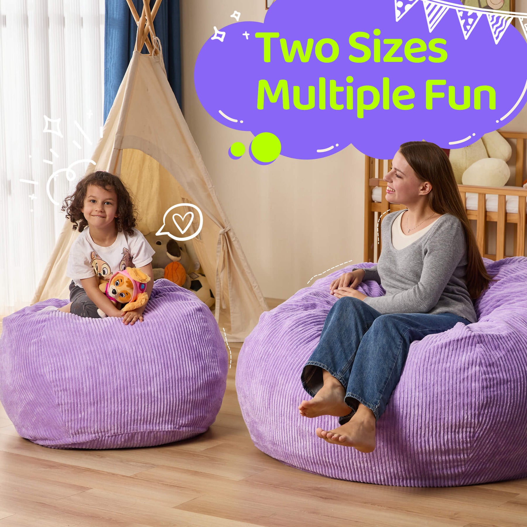 HABUTWAY® Teardrop Bean Bag Chair Children