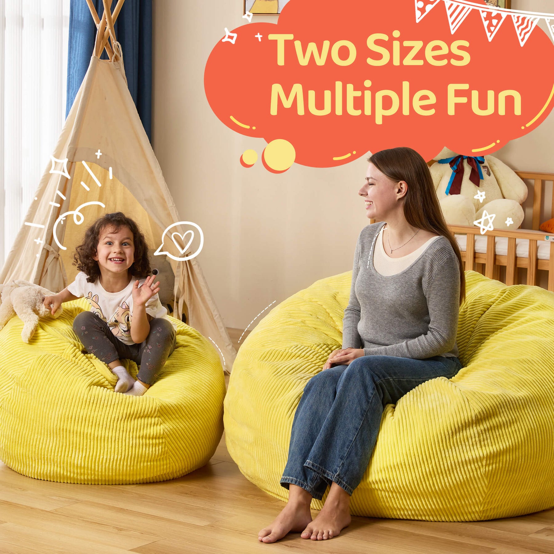HABUTWAY® Teardrop Bean Bag Chair Children