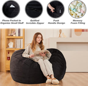 HABUTWAY® Dutch Velvet Bean Bag Chair