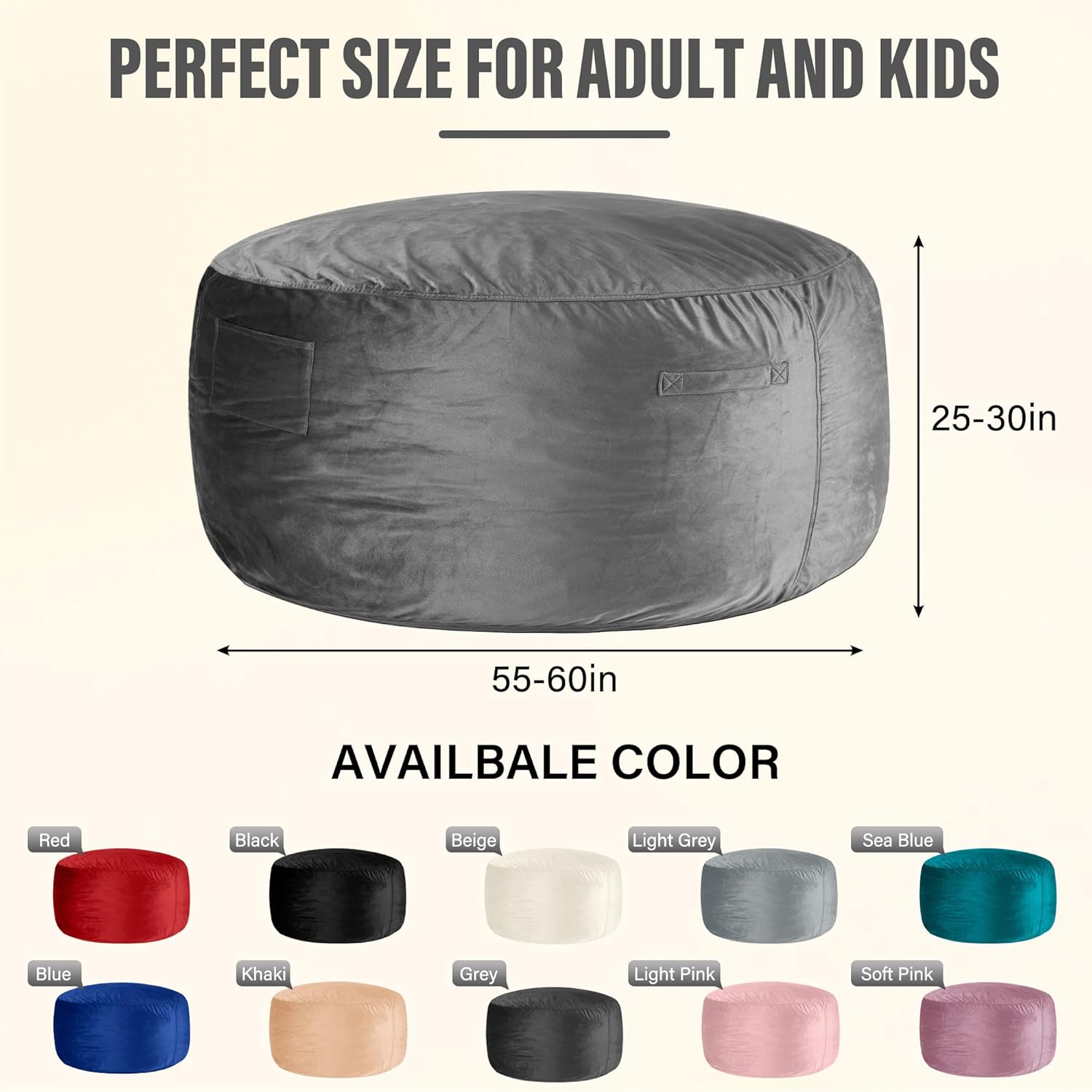 HABUTWAY® Dutch Velvet Bean Bag Chair
