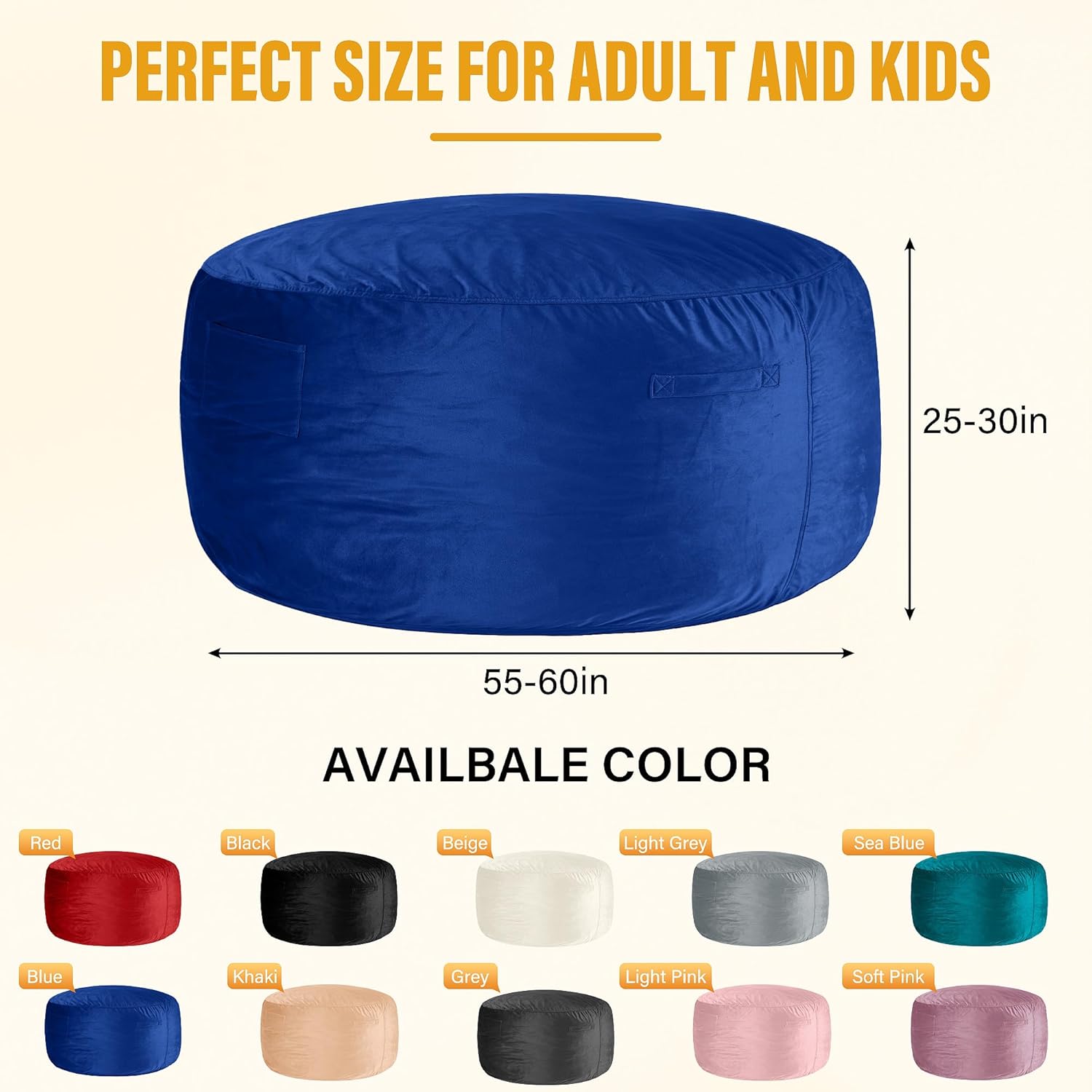 HABUTWAY® Dutch Velvet Bean Bag Chair