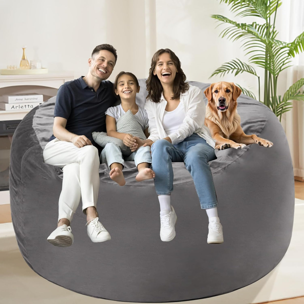HABUTWAY® Dutch Velvet Bean Bag Chair