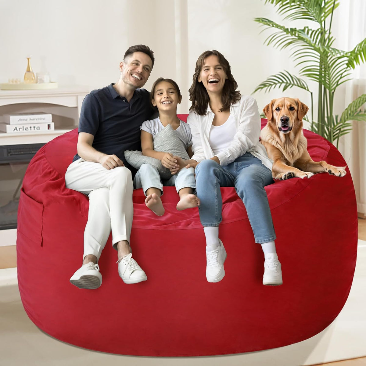 HABUTWAY® Dutch Velvet Bean Bag Chair