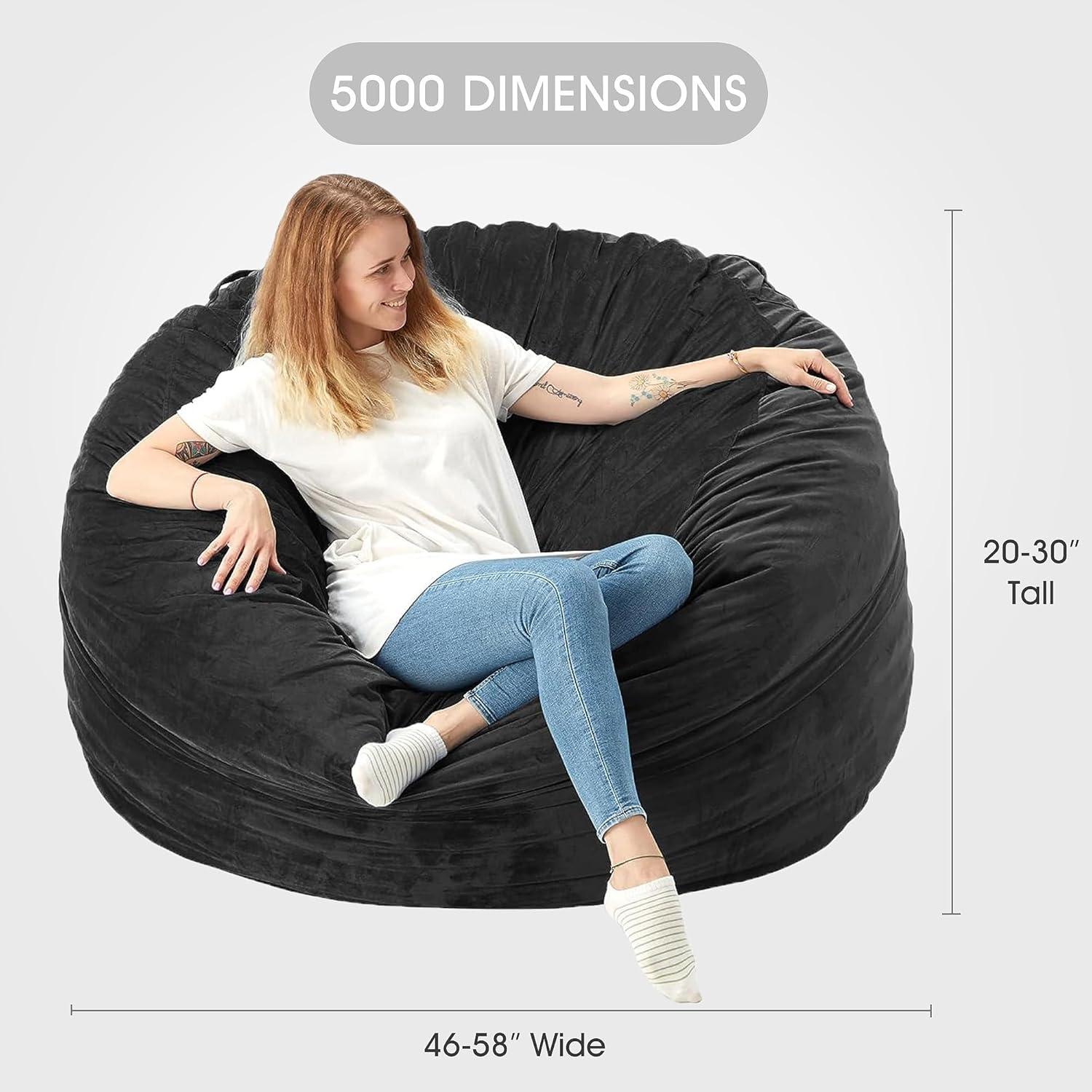 HABUTWAY® Dutch Velvet Bean Bag Chair