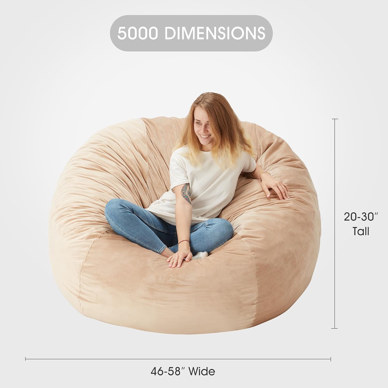 HABUTWAY® Dutch Velvet Bean Bag Chair