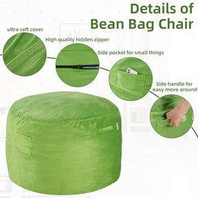 HABUTWAY® Dutch Velvet Bean Bag Chair