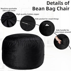 HABUTWAY® Dutch Velvet Bean Bag Chair