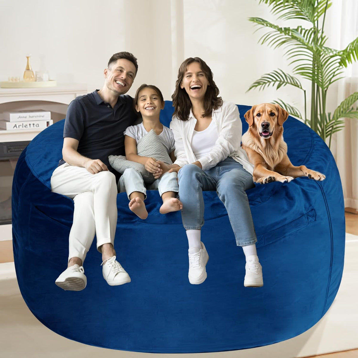 HABUTWAY® Dutch Velvet Bean Bag Chair