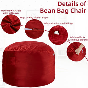 HABUTWAY® Dutch Velvet Bean Bag Chair
