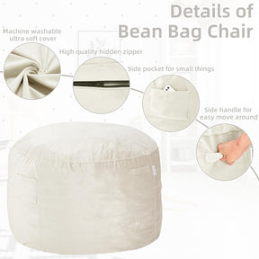 HABUTWAY® Dutch Velvet Bean Bag Chair