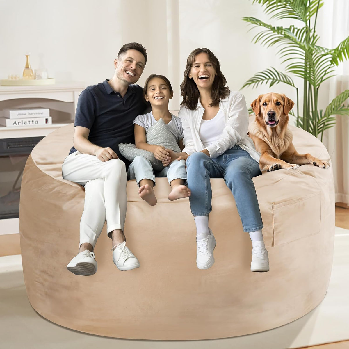 HABUTWAY® Dutch Velvet Bean Bag Chair