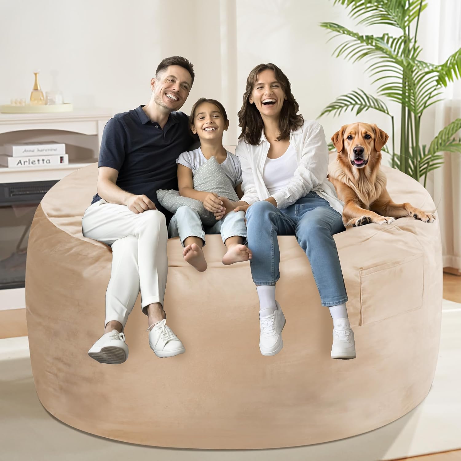 HABUTWAY® Dutch Velvet Bean Bag Chair