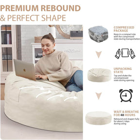 HABUTWAY® Dutch Velvet Bean Bag Chair New