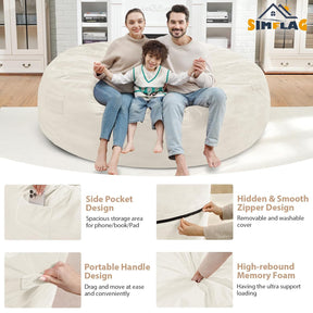 HABUTWAY® Dutch Velvet Bean Bag Chair New