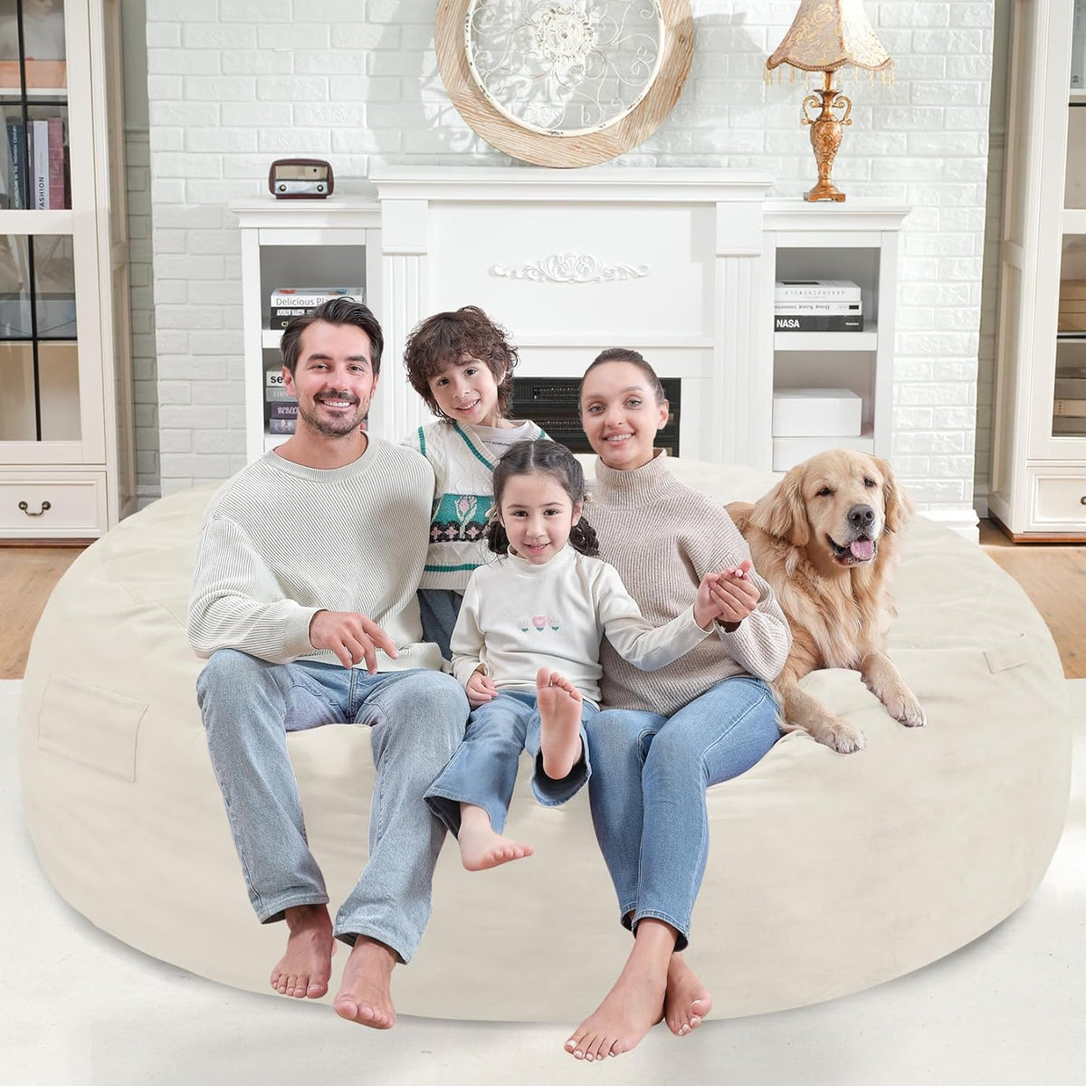HABUTWAY® 7FT Dutch Velvet Bean Bag Chair