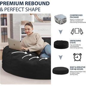 HABUTWAY® Dutch Velvet Bean Bag Chair New