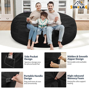 HABUTWAY® Dutch Velvet Bean Bag Chair New