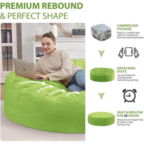 HABUTWAY® Dutch Velvet Bean Bag Chair New