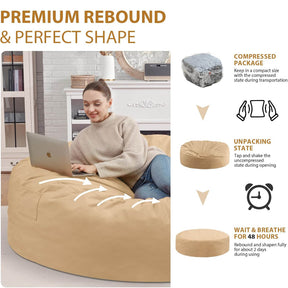 HABUTWAY® Dutch Velvet Bean Bag Chair New