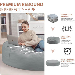 HABUTWAY® Dutch Velvet Bean Bag Chair New