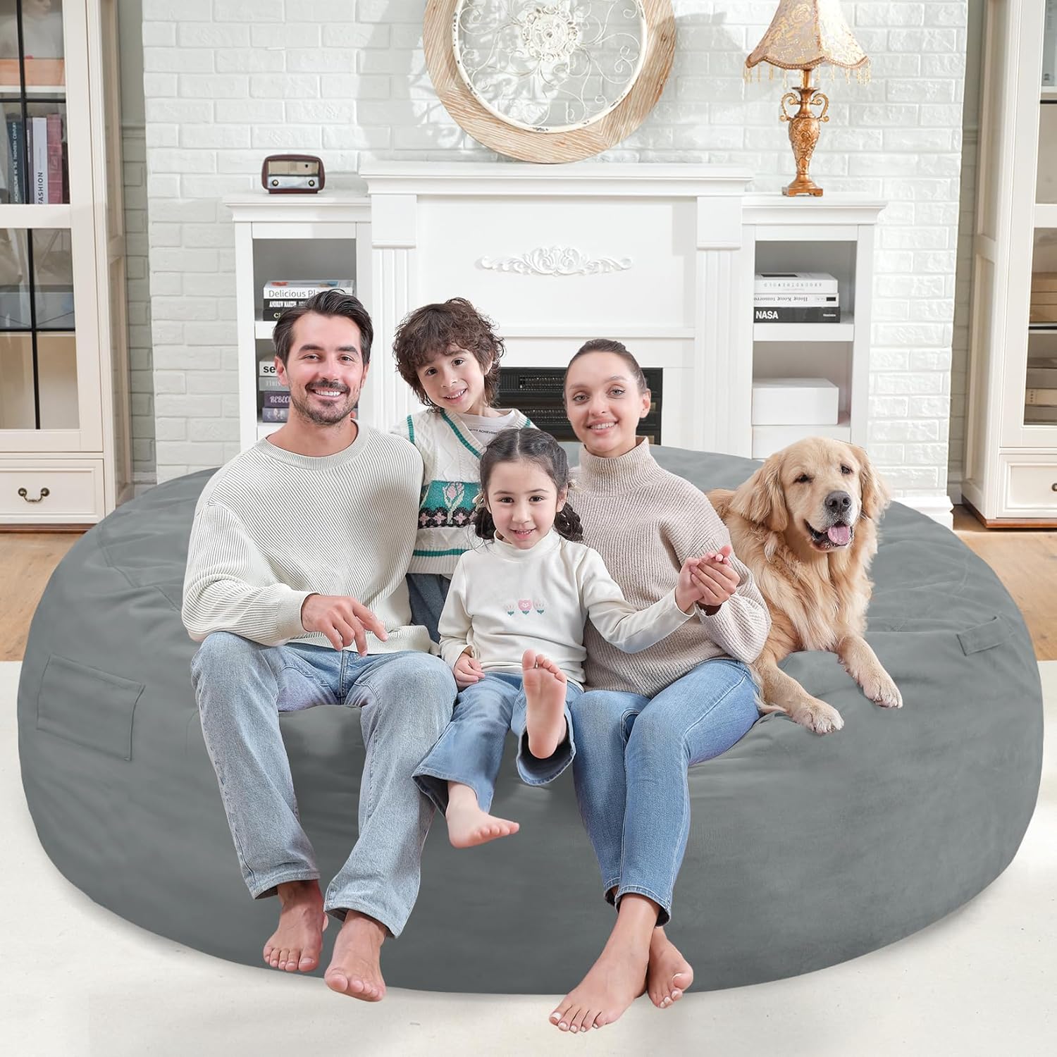 HABUTWAY® Dutch Velvet Bean Bag Chair New