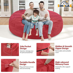 HABUTWAY® Dutch Velvet Bean Bag Chair New