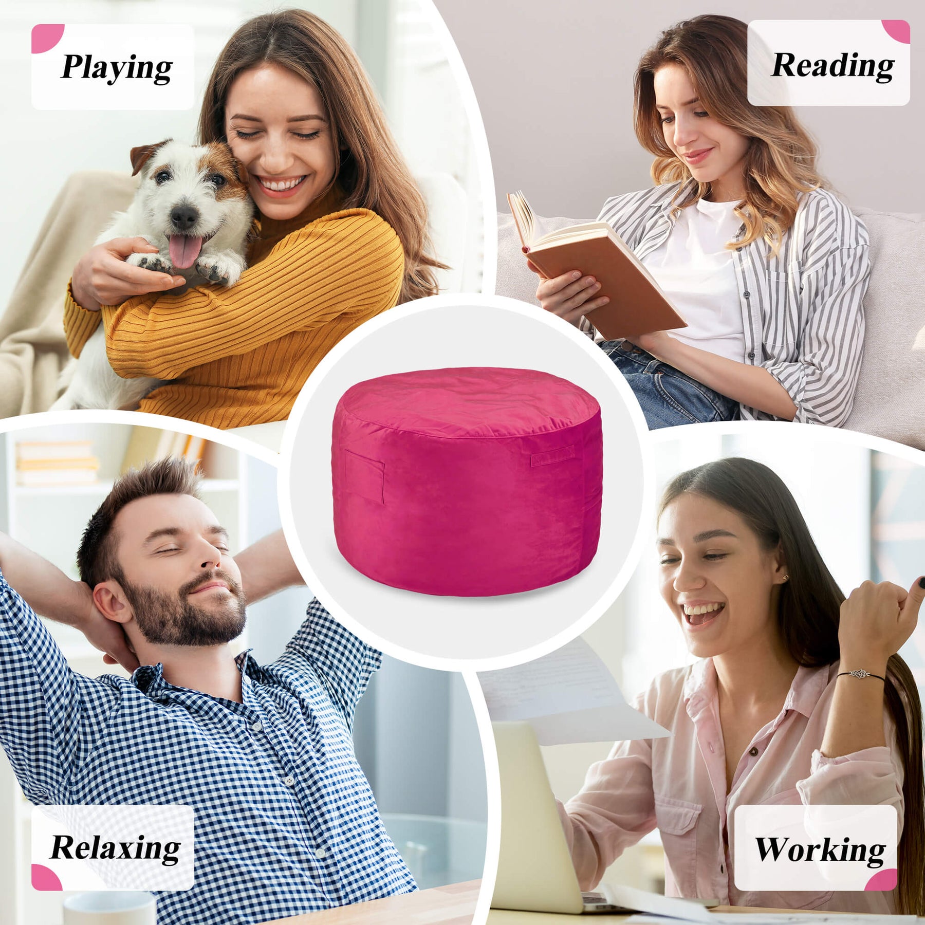 HABUTWAY® Dutch Velvet Bean Bag Chair