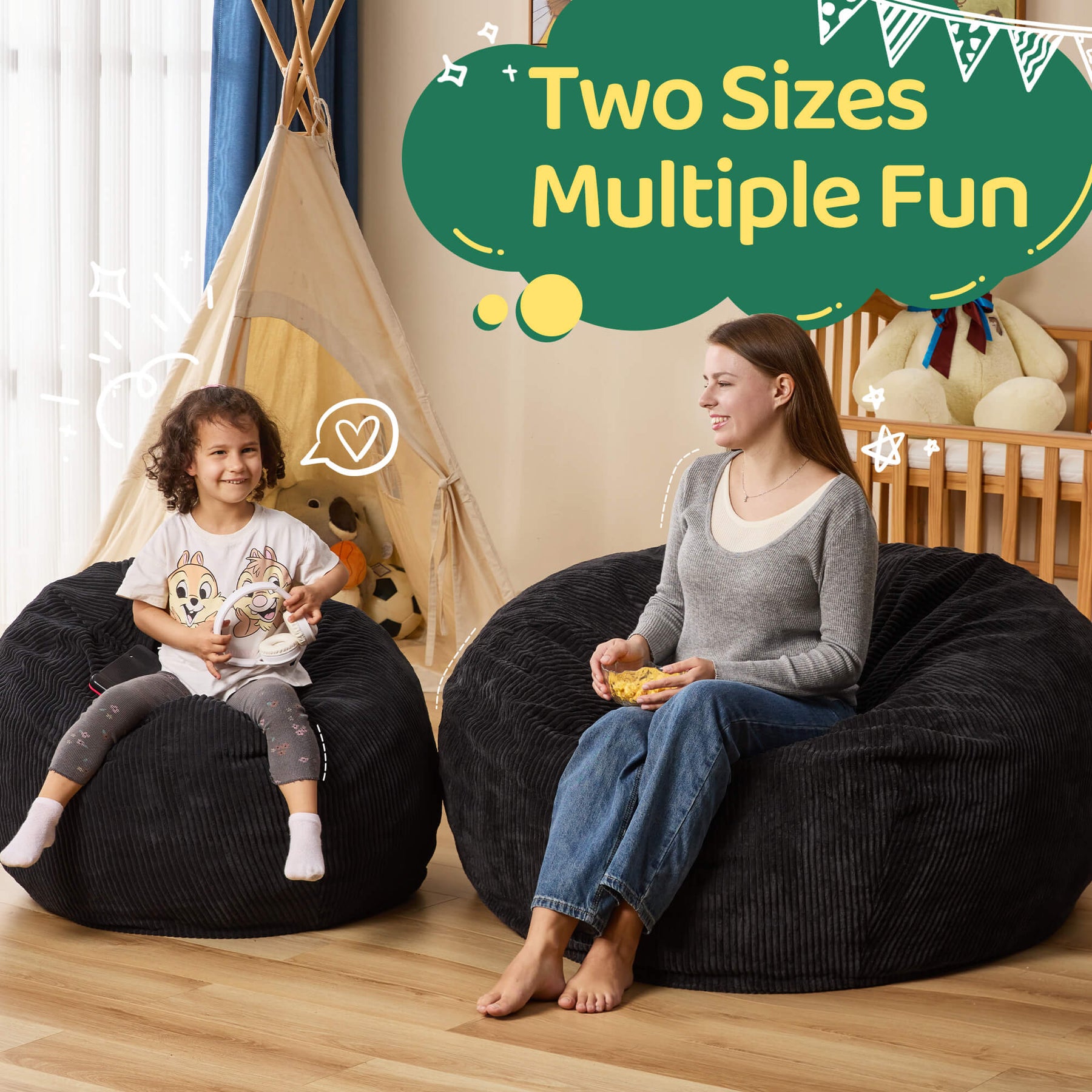 HABUTWAY® Teardrop Bean Bag Chair Children