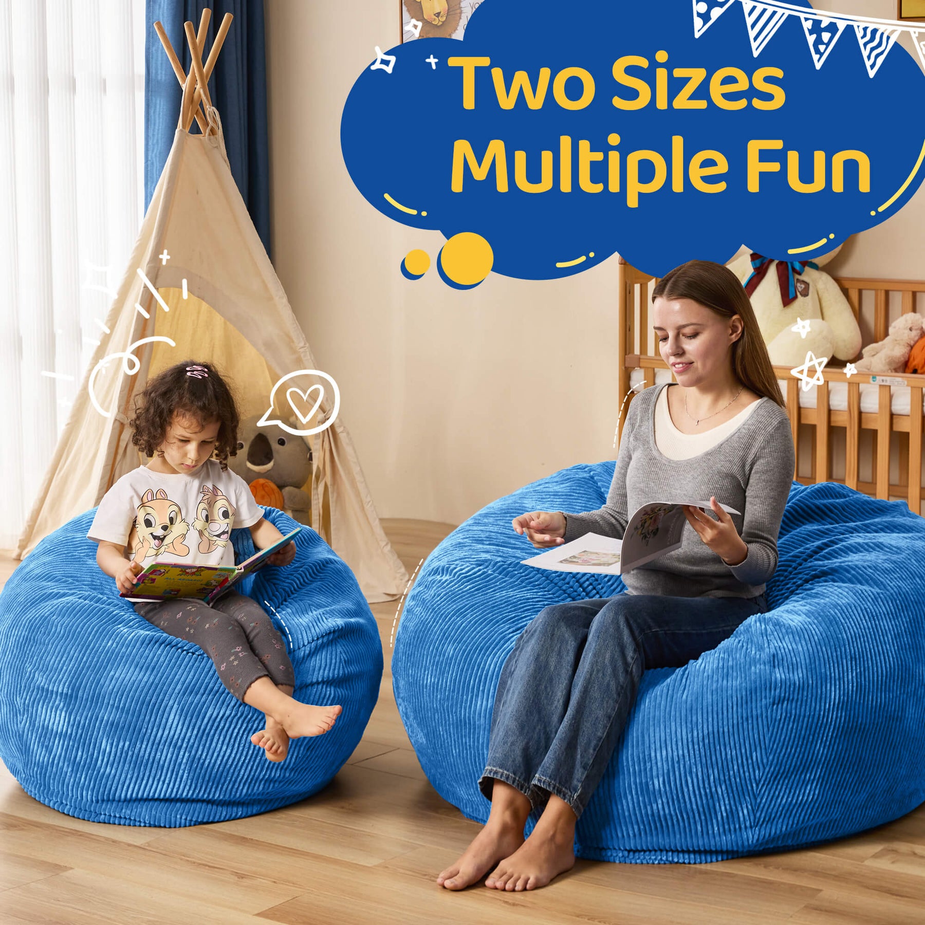 HABUTWAY® Teardrop Bean Bag Chair Children