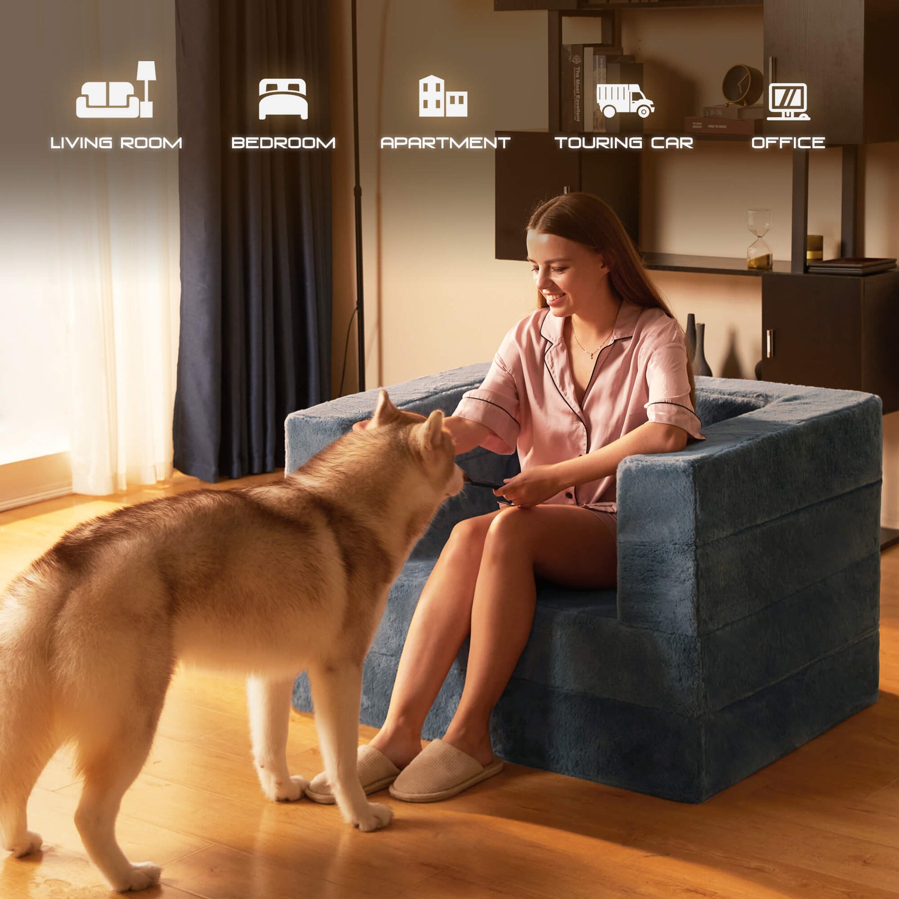 HABUTWAY® Folding Bean Bag Chair