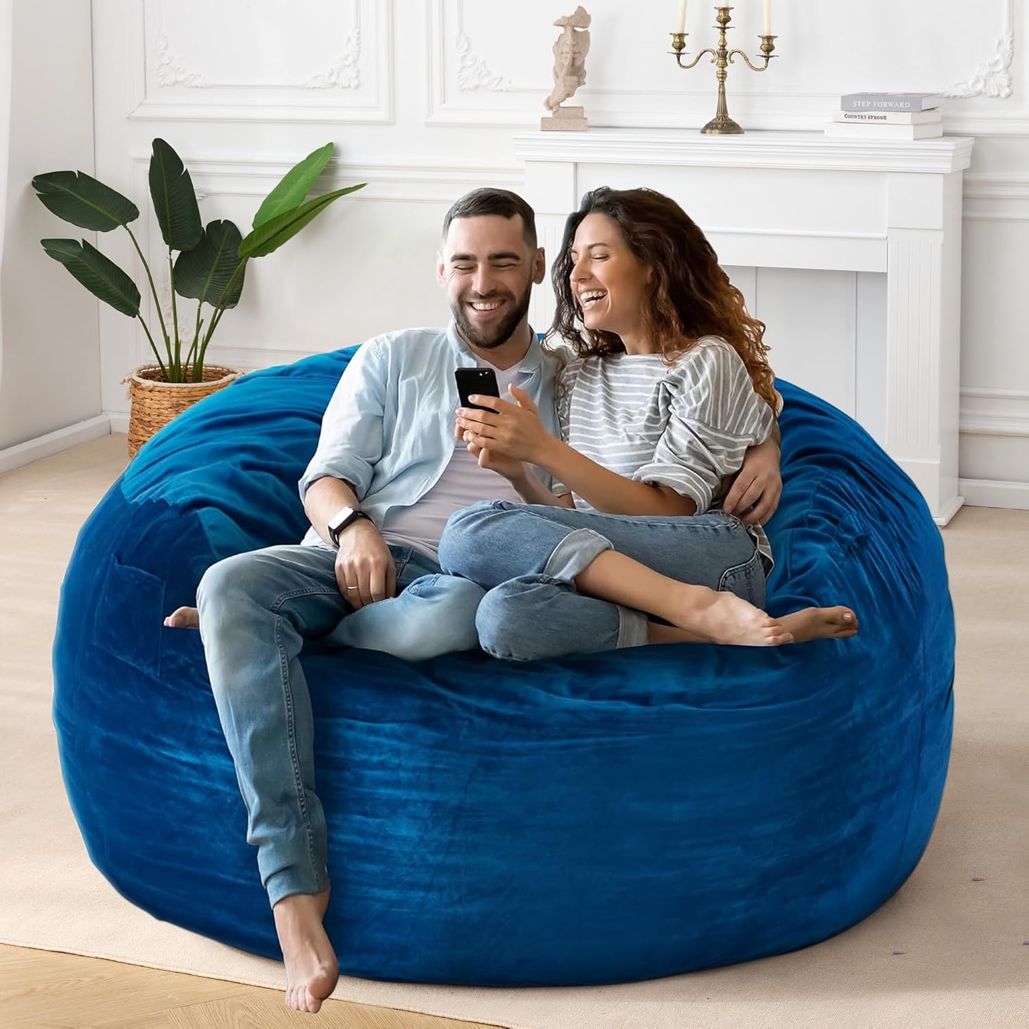 HABUTWAY® Dutch Velvet Bean Bag Chair