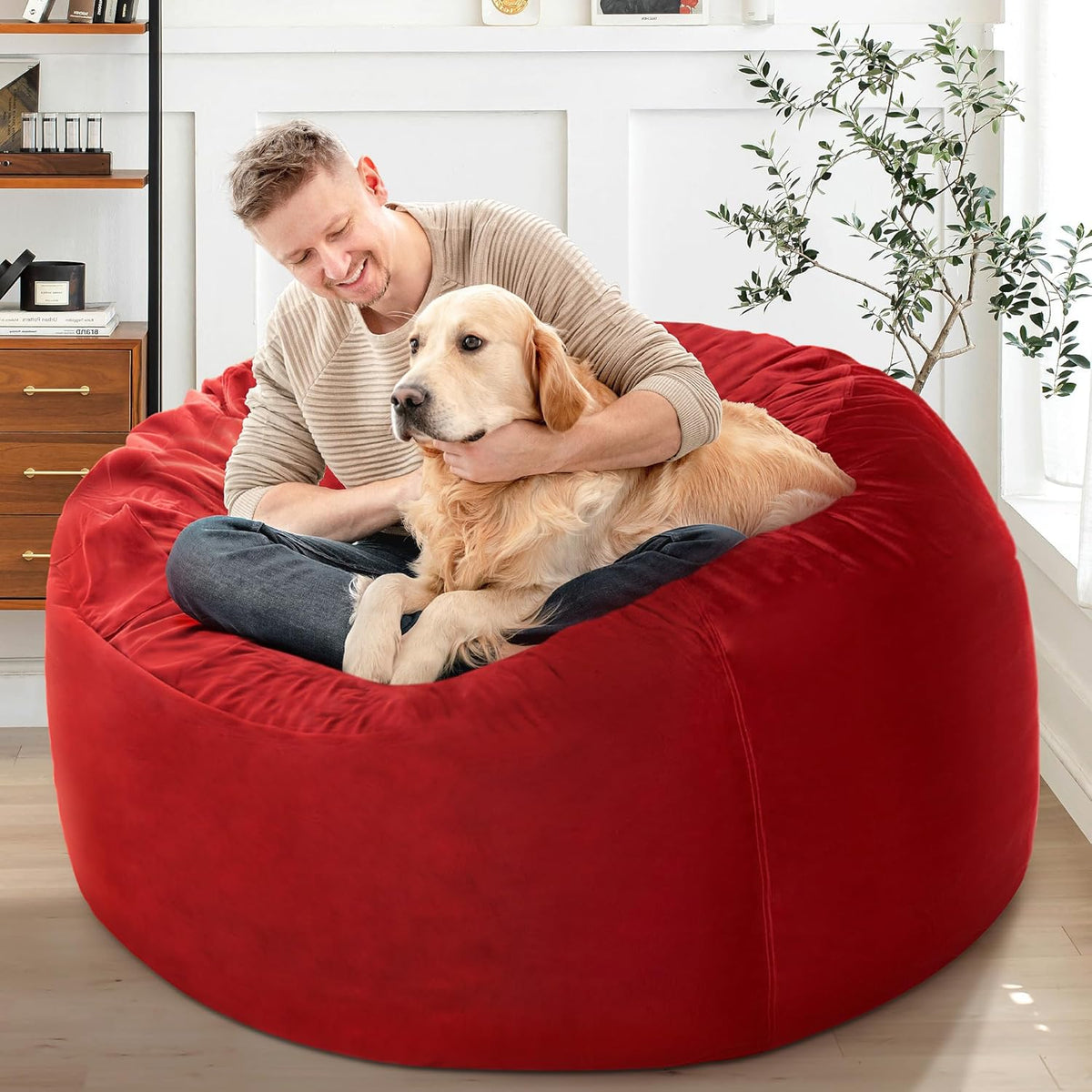 HABUTWAY® Dutch Velvet Bean Bag Chair