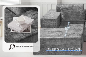 HABUTWAY®L-Shape Modular Sectional Sofa Couch