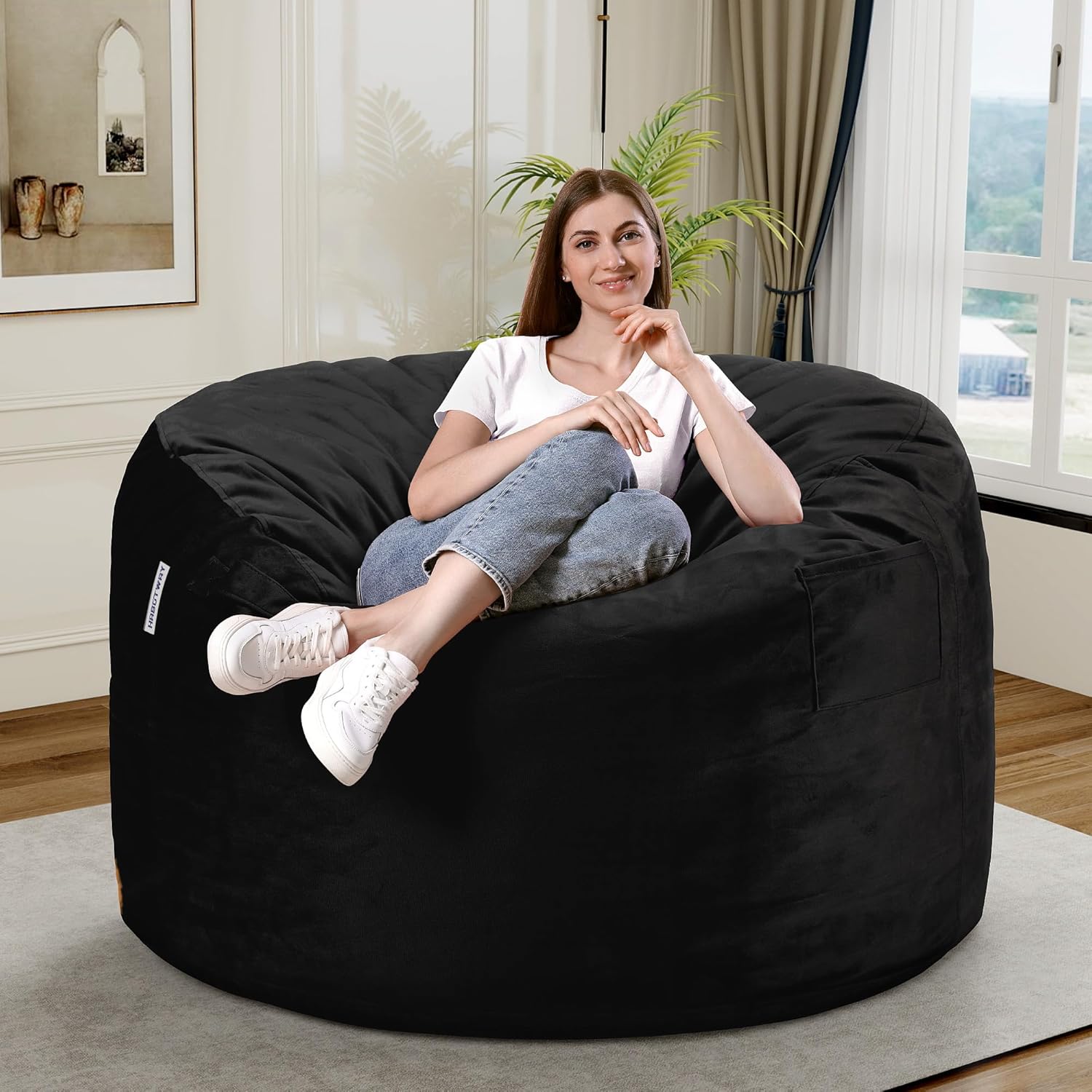 HABUTWAY® Dutch Velvet Bean Bag Chair