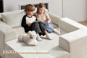HABUTWAY®L-Shape Modular Sectional Sofa Couch
