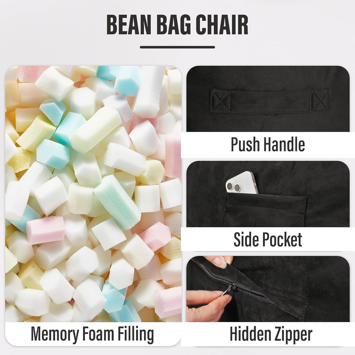 HABUTWAY® Dutch Velvet Bean Bag Chair