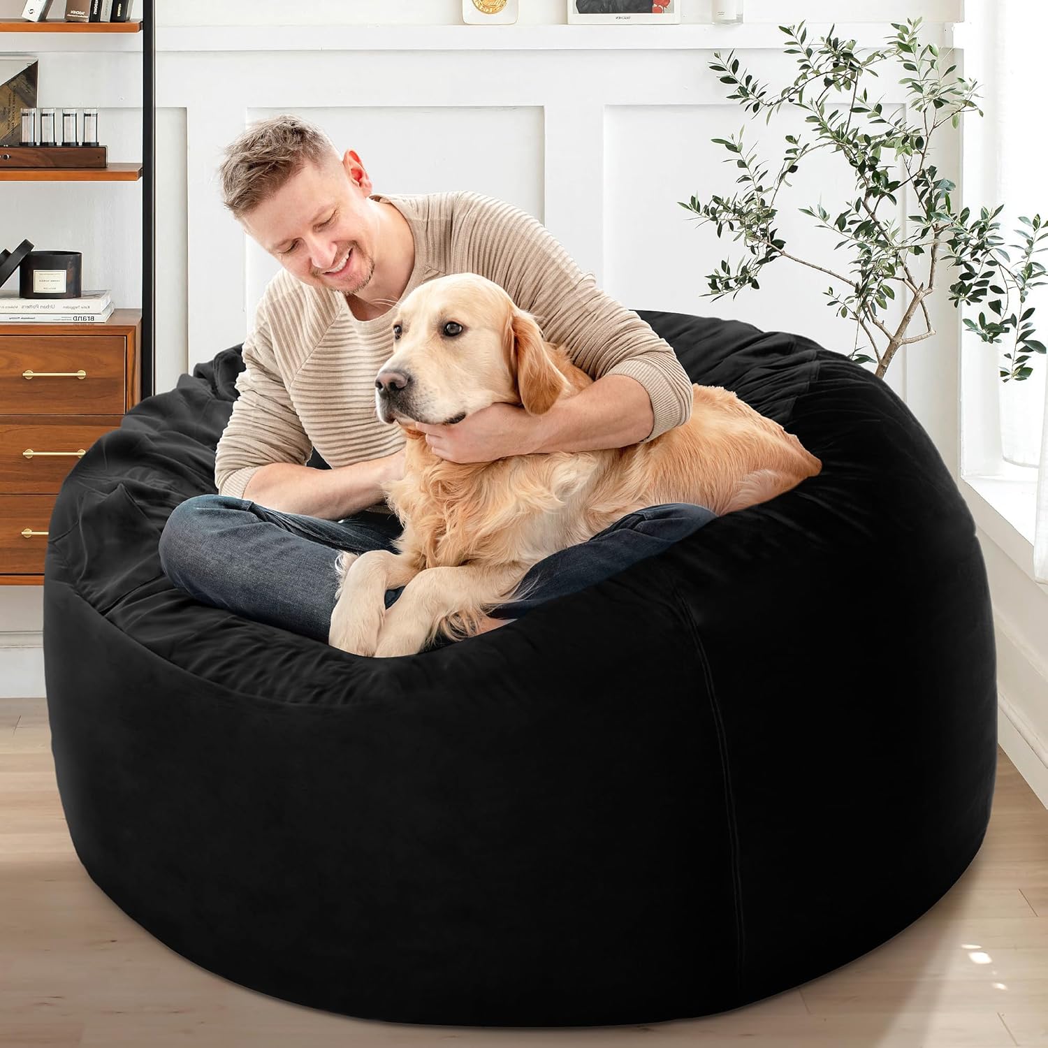 HABUTWAY® Dutch Velvet Bean Bag Chair