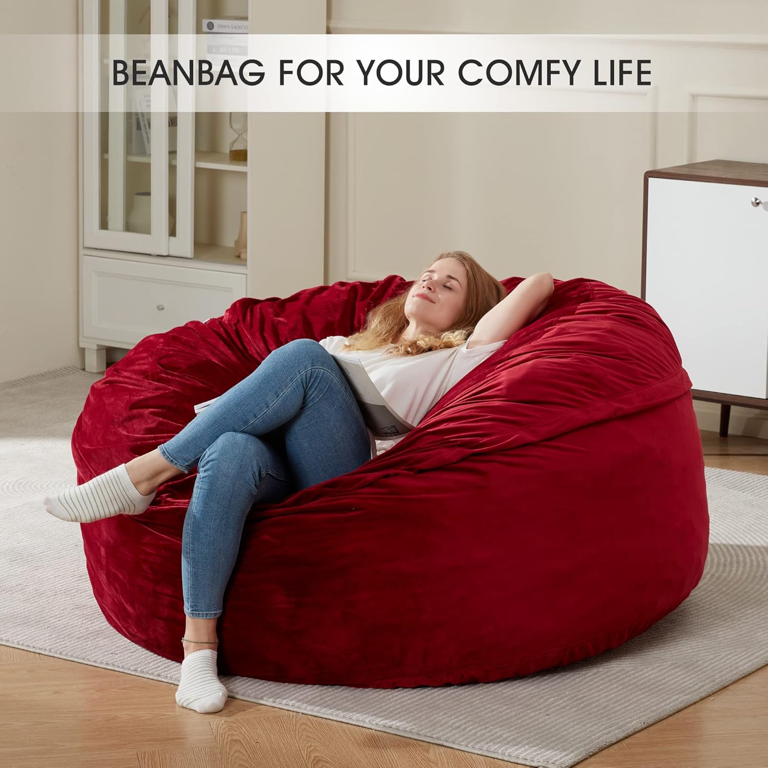 HABUTWAY® Dutch Velvet Bean Bag Chair