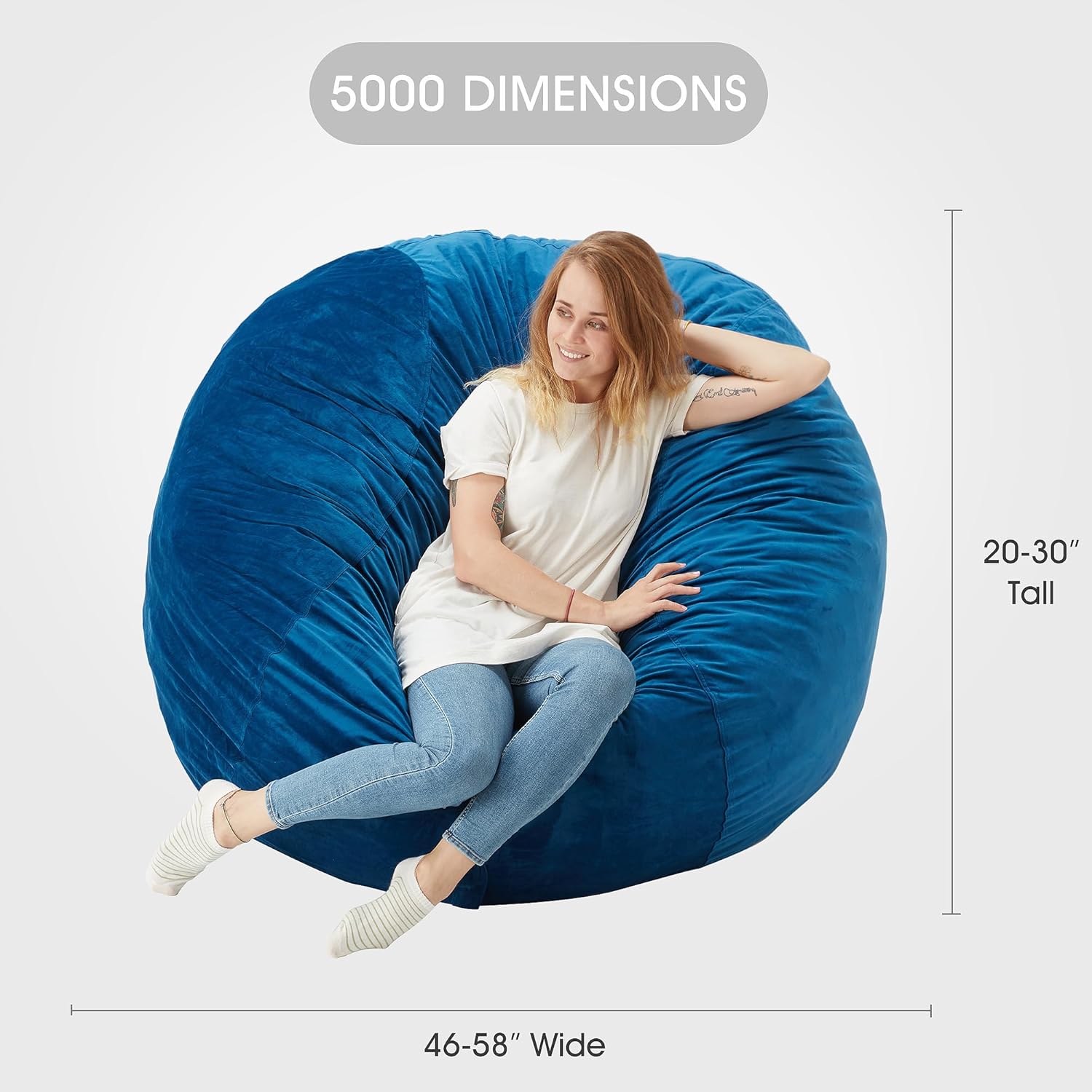 HABUTWAY® Dutch Velvet Bean Bag Chair