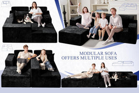 HABUTWAY®L-Shape Modular Sectional Sofa Couch