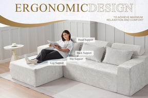 HABUTWAY®L-Shape Modular Sectional Sofa Couch